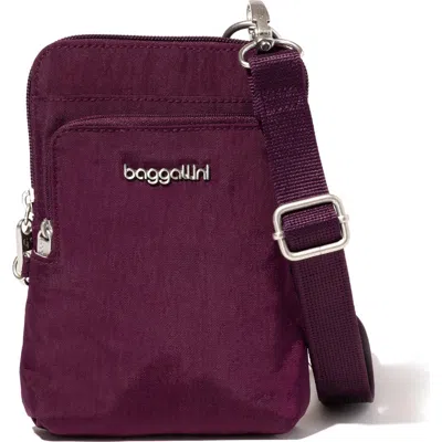 Baggallini Securtex Anti-theft Activity Small Crossbody Bag In Purple