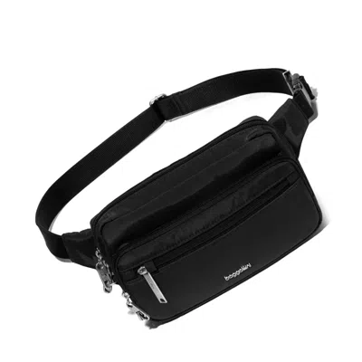 Baggallini Securtex Anti Theft Sling Belt Bag In Charcoal