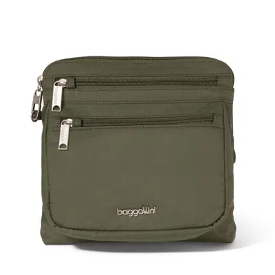 Baggallini Securtex Anti-theft Crossbody Bag In Beige
