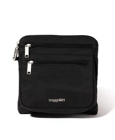 Baggallini Securtex Anti-theft Crossbody Bag In Black