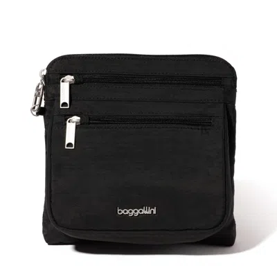 Baggallini Securtex Anti-theft Crossbody Bag In Black