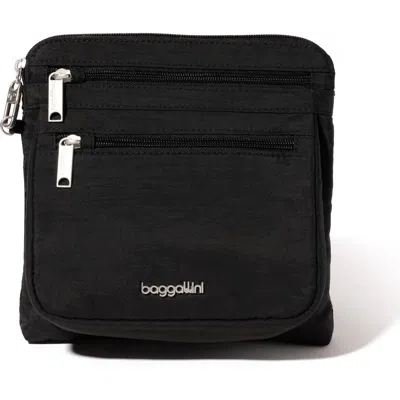 Baggallini Securtex Anti-theft Crossbody Bag In Black