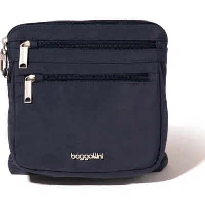 Baggallini Securtex Anti-theft Crossbody Bag In Blue