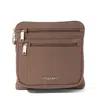Baggallini Securtex Anti-theft Crossbody Bag In Brown