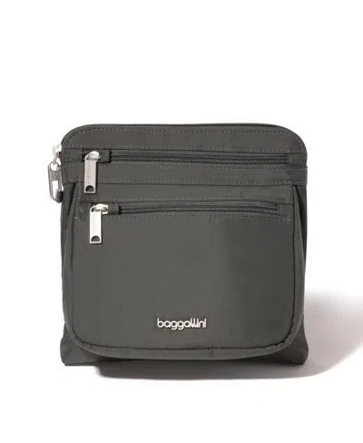 Baggallini Securtex Anti-theft Crossbody Bag In Charcoal