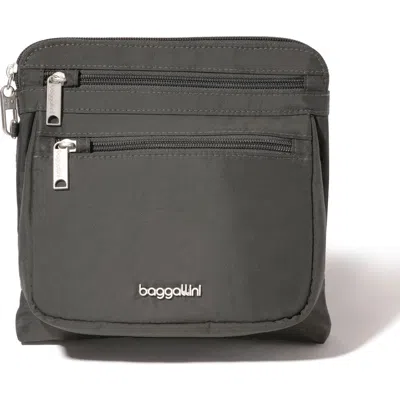 Baggallini Securtex Anti-theft Crossbody Bag In Gray