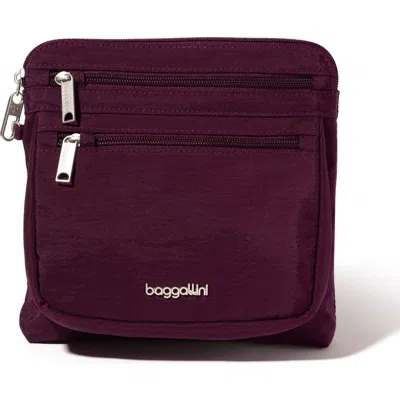 Baggallini Securtex Anti-theft Crossbody Bag In Purple