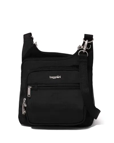 Baggallini Securtex Anti-theft Crossover Crossbody In Black