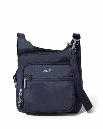 Baggallini Securtex Anti-theft Crossover Crossbody In Blue