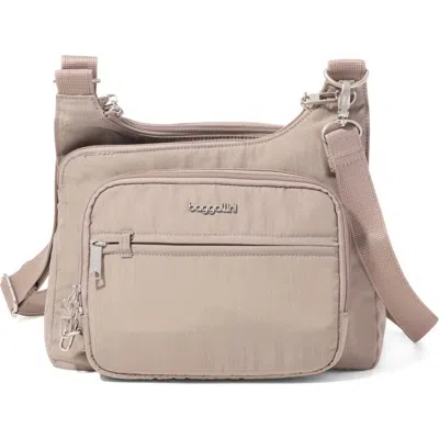 Baggallini Securtex Anti-theft Crossover Crossbody In Brown
