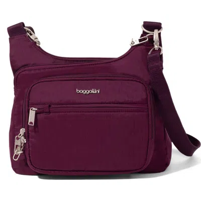 Baggallini Securtex Anti-theft Crossover Crossbody In Purple