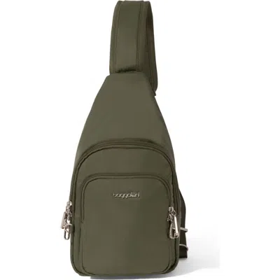 Baggallini Securtex Anti-theft Daytripper Sling Bag In Green