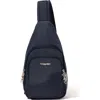 Baggallini Securtex Anti-theft Daytripper Sling Bag In Blue