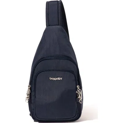 Baggallini Securtex Anti-theft Daytripper Sling Bag In Blue