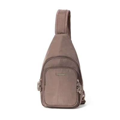 Baggallini Securtex Anti-theft Daytripper Sling Bag In Brown