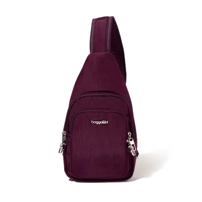 Baggallini Securtex Anti-theft Daytripper Sling Bag In Red