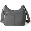Baggallini Securtex Anti-theft Free Time Crossbody Bag In Gray