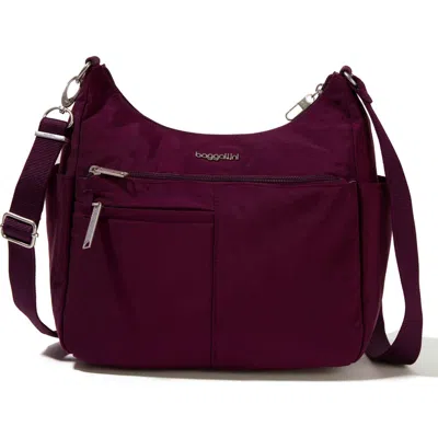 Baggallini Securtex Anti-theft Free Time Crossbody Bag In Purple