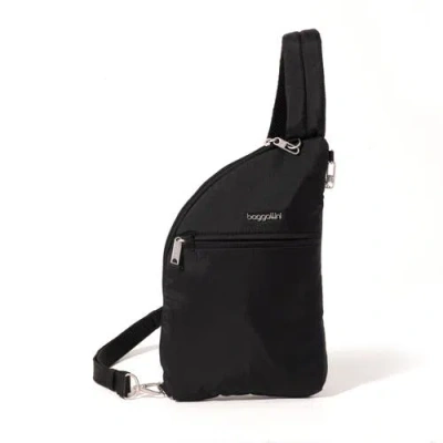 Baggallini Securtex Anti-theft Half Moon Sling In Black