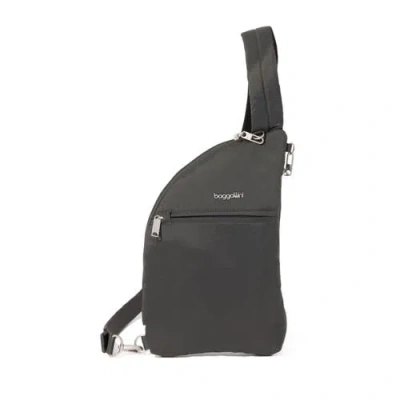 Baggallini Securtex Anti-theft Half Moon Sling In Gray
