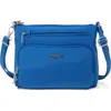Baggallini Securtex Anti-theft Keepsake Crossbody In Blue
