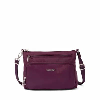 Baggallini Securtex Anti-theft Keepsake Crossbody In Purple