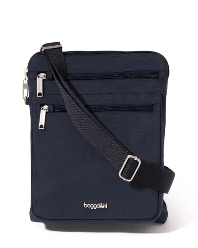 Baggallini Securtex Anti-theft Large Crossbody Bag In Blue