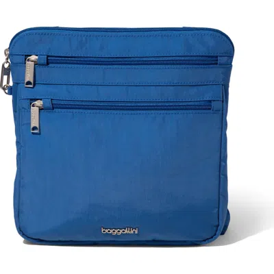 Baggallini Securtex Anti-theft Large Crossbody Bag In Blue