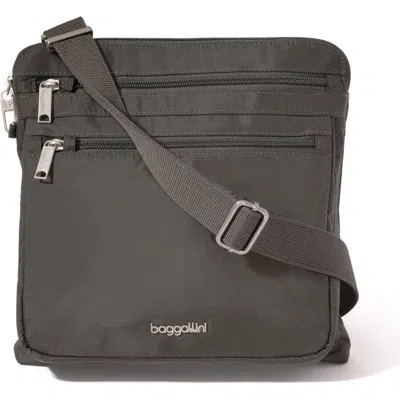 Baggallini Securtex Anti-theft Large Crossbody Bag In Gray