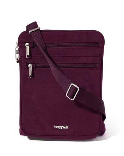 Baggallini Securtex Anti-theft Large Crossbody Bag In Red