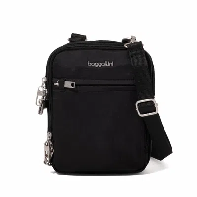 Baggallini Securtex Anti-theft Mini Everything Crossbody In Black