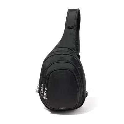 Baggallini Securtex Anti-theft Multi Zip Sling In French Navy