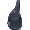 Baggallini Securtex Anti-theft Multi Zip Sling In Blue