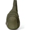 Baggallini Securtex Anti-theft Multi Zip Sling In Green