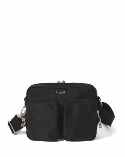 Baggallini Securtex Anti-theft Treasure Crossbody Bag In Black