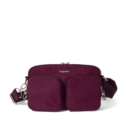 Baggallini Securtex Anti-theft Treasure Crossbody Bag In Burgundy