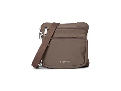 Baggallini Securtex Anti-theft Crossbody Cross Body Handbags Portobello: One Size In Sand