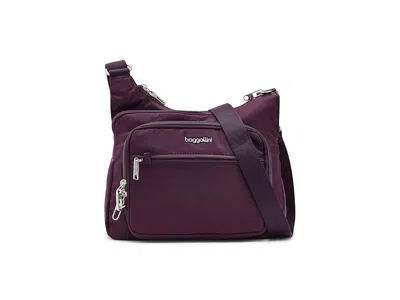 Baggallini Securtex Anti-theft Crossover Crossbody Cross Body Handbags Mulberry: One Size In Purple