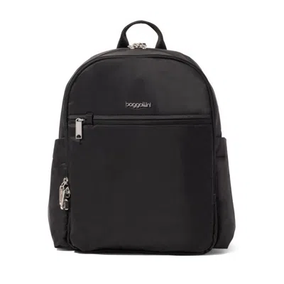 Baggallini Securtex Anti-theft Getaway Backpack In Black
