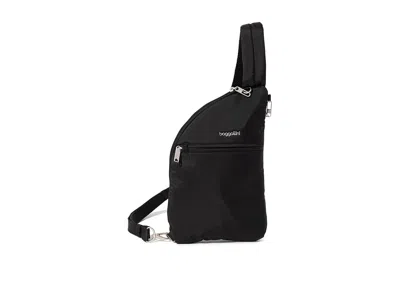 Baggallini Securtex Anti-theft Half Moon Sling Handbags Black: One Size