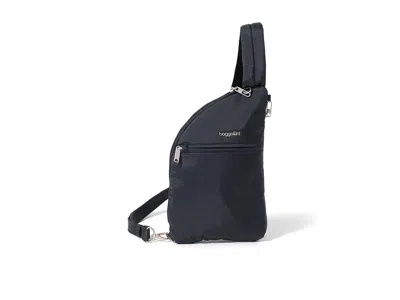 Baggallini Securtex Anti-theft Half Moon Sling Handbags French Navy: One Size In Blue