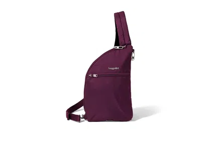 Baggallini Securtex Anti-theft Half Moon Sling Handbags Mulberry: One Size In Purple