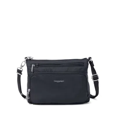 Baggallini Securtex Anti-theft Keepsake Crossbody Bag In Black