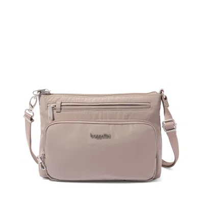 Baggallini Securtex Anti-theft Keepsake Crossbody In Beige