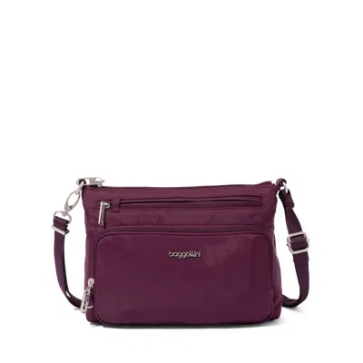 Baggallini Securtex Anti-theft Keepsake Crossbody In Purple