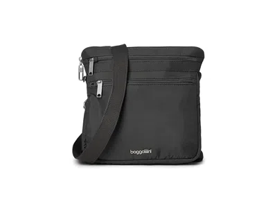 Baggallini Securtex Anti-theft Large Crossbody Cross Body Handbags Charcoal: One Size In Black