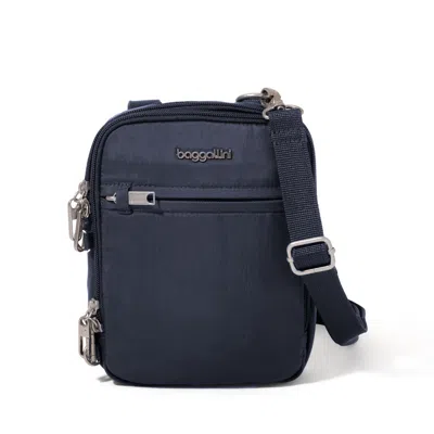 Baggallini Securtex Anti-theft Mini Everything Crossbody Bag In Blue
