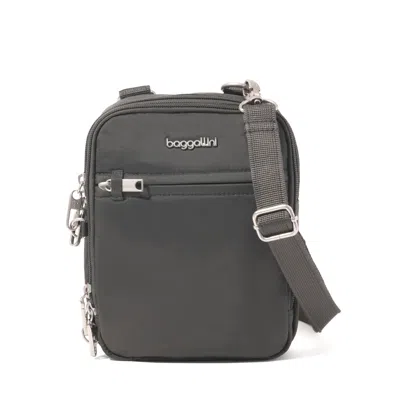 Baggallini Securtex Anti-theft Mini Everything Crossbody Bag In Gray