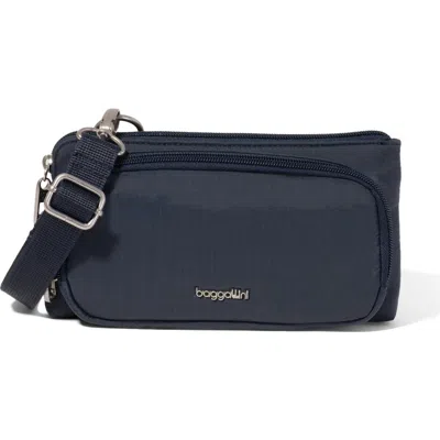 Baggallini Securtex Anti-theft Mini Wallet Crossbody In Blue