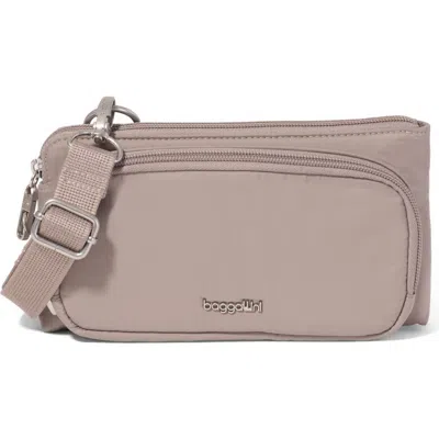 Baggallini Securtex Anti-theft Mini Wallet Crossbody In Gray